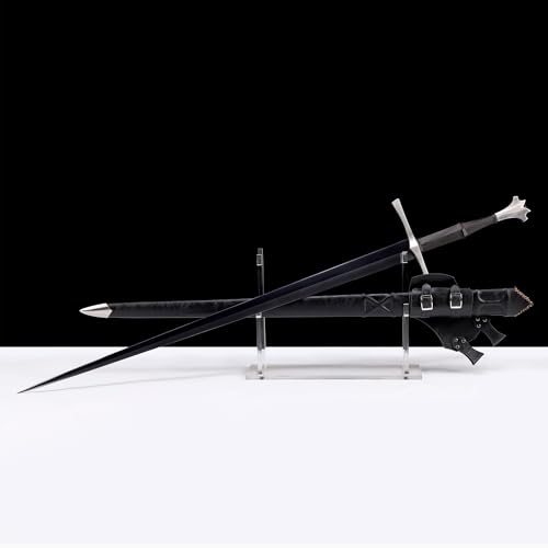SV Western Medieval Sword, Full Tang Tempered Handmade Real Sword, Manganese Steel Sharp 50.4 inches, Display, Collection, Gift - Thumbnail 4