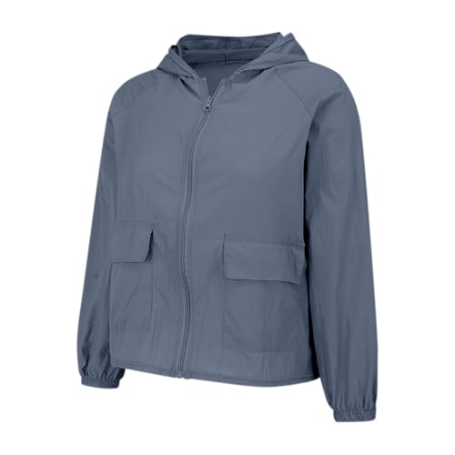 UPF30+ Lightweight Rain Jacket for Women Waterproof Windproof Raincoats Casual Packable Hooded with Full Zipper2