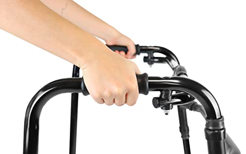 PEPE Mobility - Walking Frame Without Wheels (Black), Folding Zimmer for Adults, Mobility Walker, Narrow for Elderly, Disability Aids, Foldable - 4