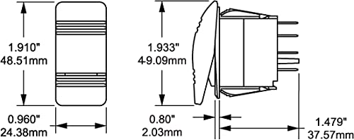 Blue Sea 8283 Water Resistant Contura Switch - Black