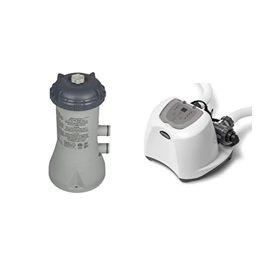 Intex Krystal Clear 1000 GPH Filter Pump & 15000 Gal Saltwater Chlorinator