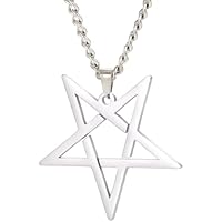 TEAMER Collar de Pentagrama Punk Colgante de Pentagrama