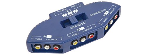 OmniaLaser OL-switch3 Conmutador Audio Video Switch AV, Azul