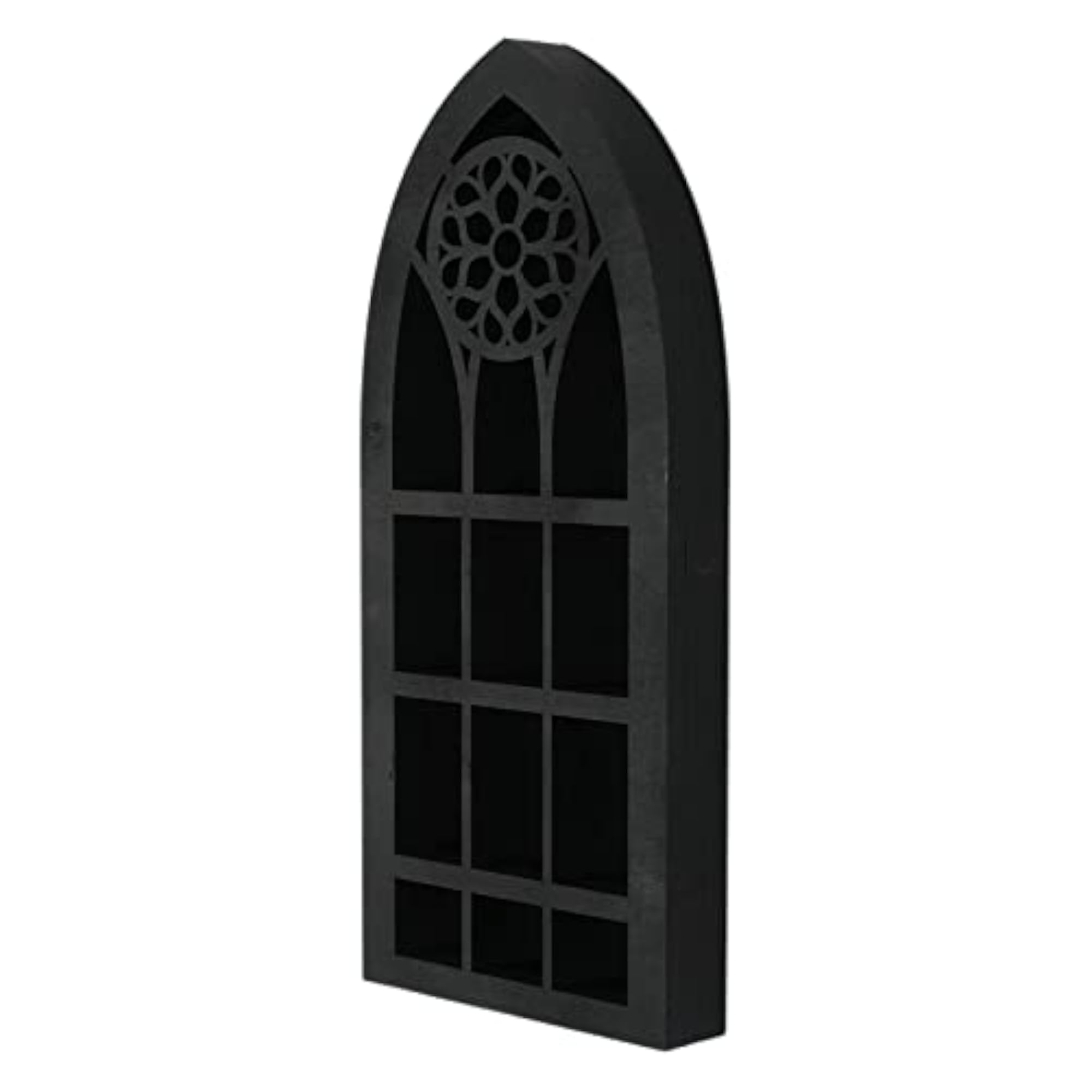 Wall Decor Display Shelf Church Window Design Wooden Shelf