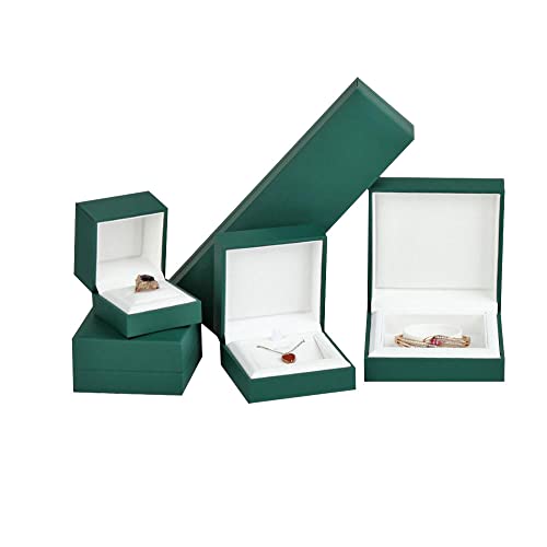 Schmuck-Geschenkboxen, 4 Stück Schmuckverpackungsbox Kleine Aufbewahrungsbox für Halskette, Ring, Anhänger, Armband, 4 Verschiedene Größen Cover