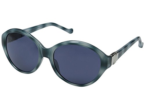 Ivanka Trump 060 Fashion Sunglasses (teal horn, blue)