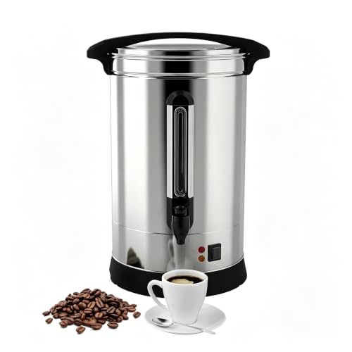 Image of Commercial Coffee Maker, Percolator Coffee Pot, 100-Cup Hot Water Urn