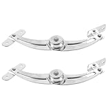 ULTECHNOVO 2pcs Nickel-Plated Steel Door Stop Hinge Right Opening Spring Hinges for Electrical Cabinet Doors with Support Rods Industrial Cabinet Limiters for Control Panels