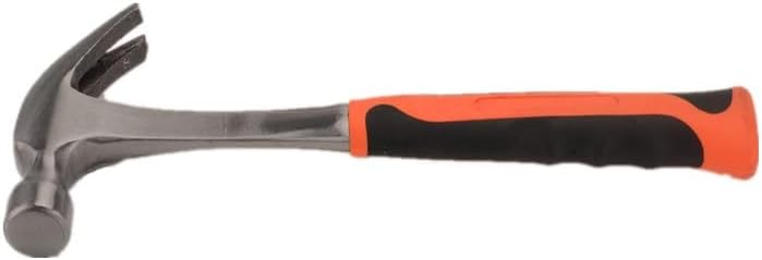 FLZOSPER 20oz Claw Hammer with Smooth Face & Shock-absorbing Leather Long Handle Straight Rip Claw