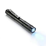 Linterna UV, Lámpara UV de 365 nm con Clip, Linterna de luz Negra UV, Versátil y Portátil, 3W Profesional Potente Ultravioleta Portátil Luz Negra, Orina de Mascotas y Detección de Dinero Falso