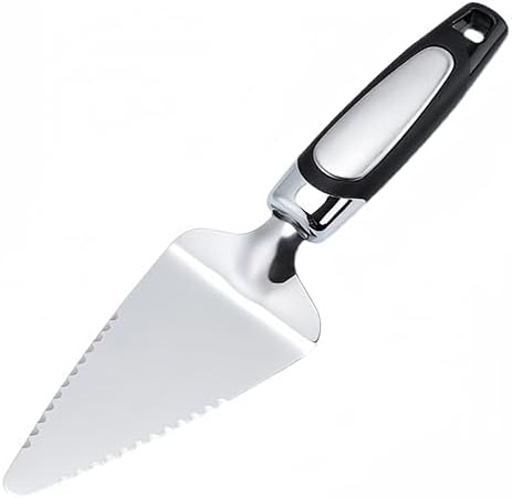 Pie Server Spatula,Stainless Steel Cake Cutter Slicer,Pizza Tart Dessert Cutter,Black