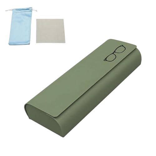 PHMING Etui Lunettes Rigide 156 x 61 x 30 mm, Étui Lunettes Vert Olive