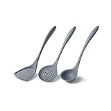 Küchenhelfer 3 Stück Premium Silikon Küchen-Backen-Set Heat Resistant Kochzubehör Haushalt Spatula Antihaft-Pfanne (Color : C)