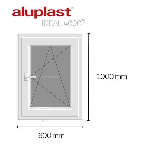Miniatura 4 de Ventana Pvc Reforzada 600x1000 Blanca Oscilobatiente Izquierda Cristal Climalit Mate Perfil Aluplast Entrega 24 48h
