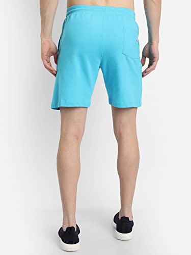Image of AM SWAN Mens Premium Cotton Colourblocked Printed Stylish Comfort Knee Length Shorts