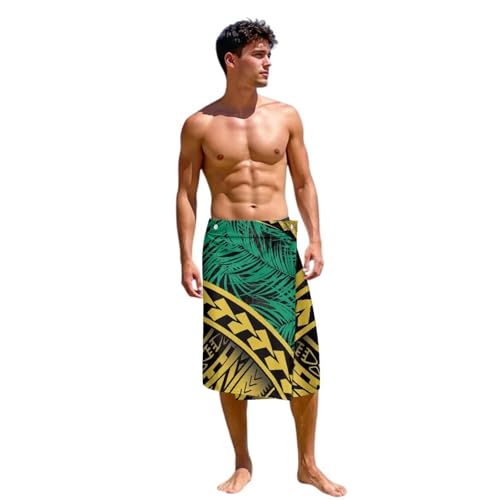 Polynesian Tapa Puletasi Samoan Sarong for Men Hawaiian Wrap Skirts Traditional Clothing Wrap Pareo Lavalava