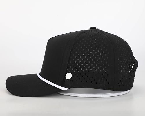 Image of ANKOR Performance Golf Rope Hat - UPF 50 Water Resistant Lightweight Thermoflex Snapback, Men's Hat Golf Tee Design Holder