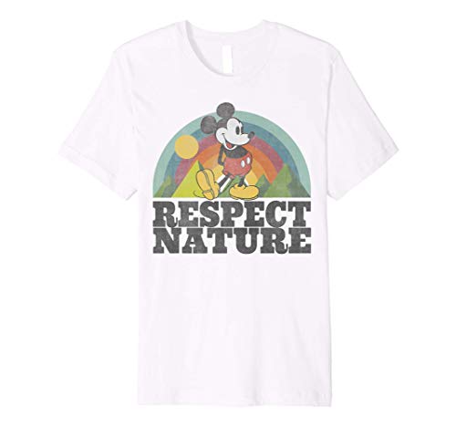 Disney Mickey & Friends Mickey Mouse Respect Nature Rainbow Premium T-Shirt