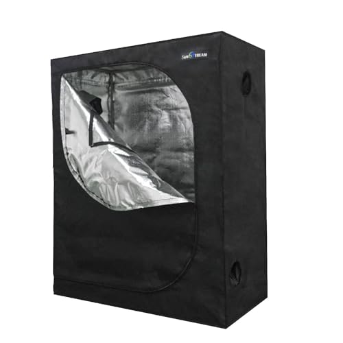 SunStream Hydroponic 4x2 FT Grow Tent 48"x24"x60"(120x60x150cm) for Indoor Seedling Plant Growing, Water-Resistant LightProof Small Mushroom Indoor Grow Tents