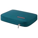 Bee Nesting 4L Compression Packing Cube 3-Layer Small Luggage Organizer with 2 Waterproof Wet Pockets Lightweight Space Saver Travel Bag for Backpack and Carry-On(Dark Green, 4L)