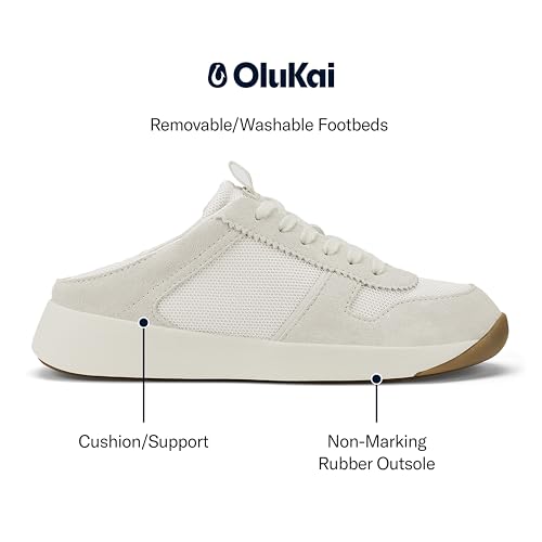 OLUKAI Kaulele Mesh Women's Court Sneakers, Classic Lace-Up Design & Retro-Inspired, All-Day Comfort & Support4