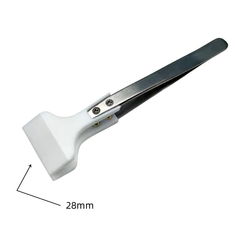 PTFE Teflon Tweezers for Wafer Handling - Precision Non-Stick Tweezers for Electronics and Laboratory Use(F4-LK)