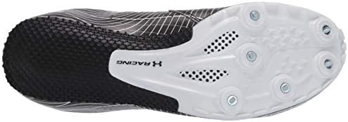 Under Armour Unisex-Adult Kick Sprint 3 Running Shoe, Black (001)/White, 6.5 | Image 3