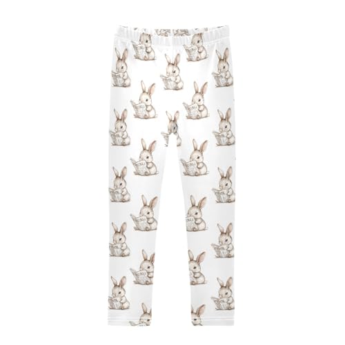 Girls Leggings Funnt Rabbit Bunny Soft Toddler Leggings for Girls Kids Pants Size 4T-10T