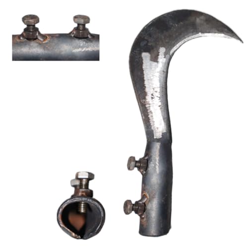 Image of Mahiyash Iron Manual Adjustable Coconut /Fruit Leaf Plucking Tool | Heavy-Duty Cutting Head with Two Adjustable Screws | Fits Wooden /Metal Pole for Coconut Leaves, Palm Fronds /Garden Trimming-No Stick
