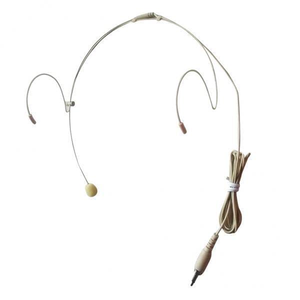 3x3.5mm Headset Earpiece Microphone Head-Mounted Mic Beige for Wireless System-image-2