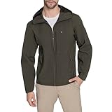 Dos bolsillos inferiores Tommy Hilfiger Men\'s Stand Collar Jacket Chaqueta, Verde Oliva, L para Hombre