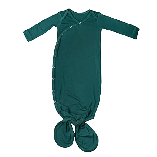 Image of Copper Pearl Baby Gown - Knotted Newborn Sleepers for Baby Boy and Girl, Soft Stretchy Long Sleeve Infant Gowns with Bottom Tie and Hand Mittens, Perfect Hospital Coming Home Outfit (Jaspar)
