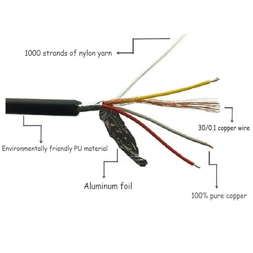 Cable extensible bobina retráctil de vídeo con muelle flexible 8m 2