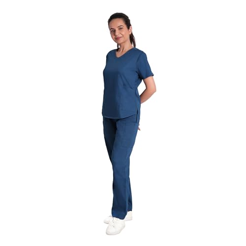 ScrubStory Womens 2-Pocket Classic Fit Scrub Top, V-Neck | Stain and Water Repellant | Scrubs for Doctors Female, Nurse, Lab, OT Professionals (L, Air Blue) (B0D2H3HTSB) Amazon Price History, Amazon Price Tracker
