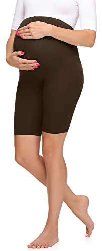 Merry Style Leggings Premaman Corti Donna MS10-299 (Marrone, XL)