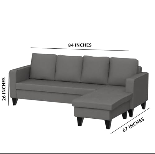 Image of The MM Furniture store Premium Fabric Sofa - Ash (6 Seater - RHS)