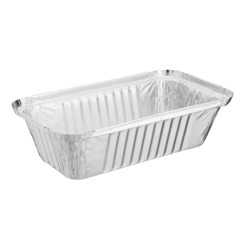 NISBETS Essentials - Paquete de 50 recipientes y tapas de papel de aluminio, 250 ml