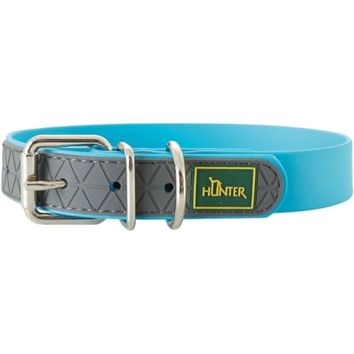 HUNTER Convenience Hundehalsband, Kunststoffgemisch, wasserfest, schmutzabweisend, pflegeleicht, 50, türkis