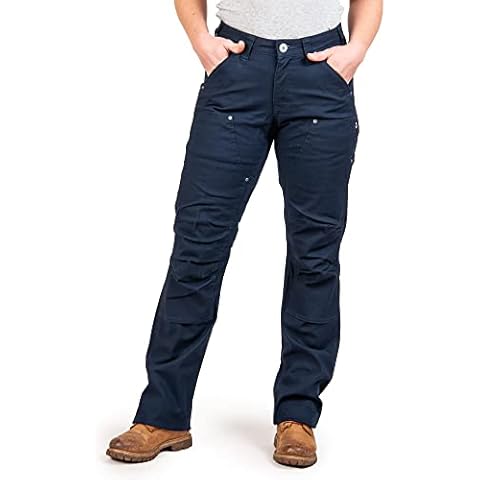 Dovetail Workwear Anna Taskpant Cargo Pants for Women, Relaxed Fit, 9 Functional Pockets, Uniform Navy Canvas Size 6x30 Cover