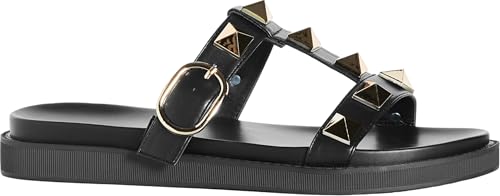 City Chic Women's WIDE FIT Totally Spike Slide, Neutral