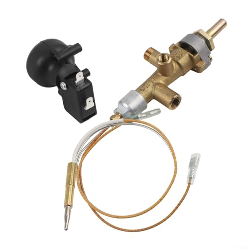 Yuanpgky Kit de reparación de gas para calentador de patio, sonda termopar e interruptor de seguridad de inclinación para protección contra llamas, compatible con estilo cúpula, mesa y gas exterior de
