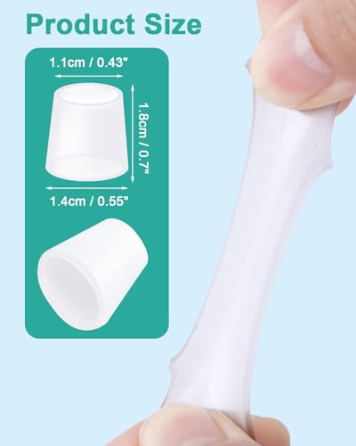 Image of 24Pc Silicone Pinky Toe Protectors Sleeves Gel Little Small Toe Protector Cushions Covers Corn Pads for Women Men Blisters, Hammertoes, Calluses, Toenails Loss and Friction Pain Relief