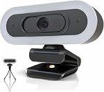 W4 2K Autofocus Webcam with Dual Mics & LED Light, 1080P 60fps/2K 50fps, USB Streaming Camera for PC, Laptop, Switch 2, Desktop - Plug and Play