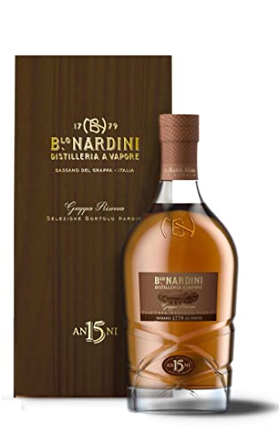  Nardini Grappa Riserva 15 anni in elegante confezione di legno