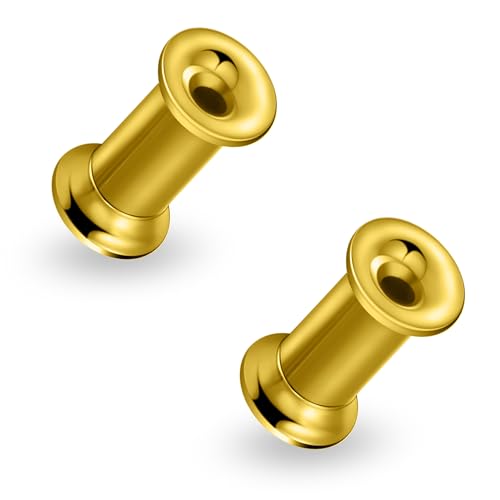 Ruifan 6G Double Flare Gold Filled Gauges