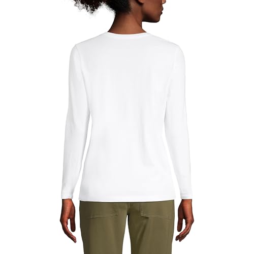 Lands' End Women's Relaxed American-Grown Supima Cotton Long Sleeve Crew Neck T-Shirt2