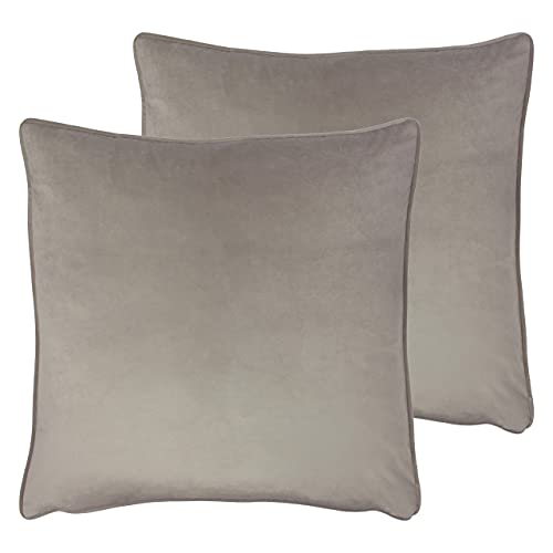 furn. Opulence Twin Pack Polyester Filled Cushions, Mink, 55 x 55cm