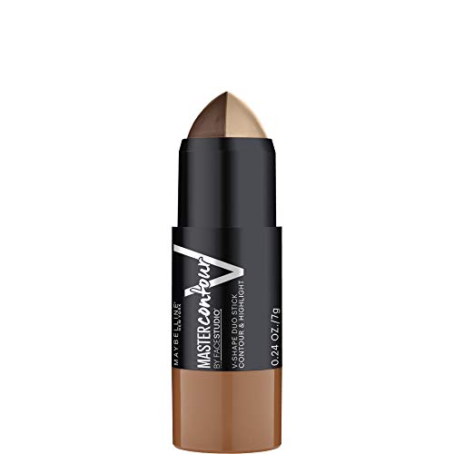 Maybelline New York Zweiseitiger Konturstift mit Highlighter und Bronzer zum Betonen der Gesichtszüge, Face Studio Contour Duo-Stick, Medium, 1 Stück