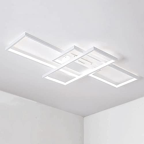 LED ceiling lights living room Indoor lamp rectangle 3 rings metal acrylic light fitting L90CM 68W 6200LM dimmable 3000K-6000K used in bedroom kitchen corridor children's room office ceiling lamp