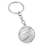 Design Brillant et Sportif : Ce porte-clés en forme de ballon de basket est incrusté de strass scintillants, ajoutant une touche élégante et athlétique à votre style quotidien.